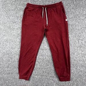 Vuori Performance Joggers Mens Large Red Athleisure Elastic Waist Modern VW303